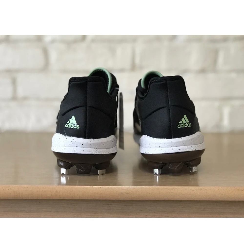 NEW Adidas Afterburner Black White Silver Metal Baseball Cleats FV8805 Mens - Picture 8 of 8